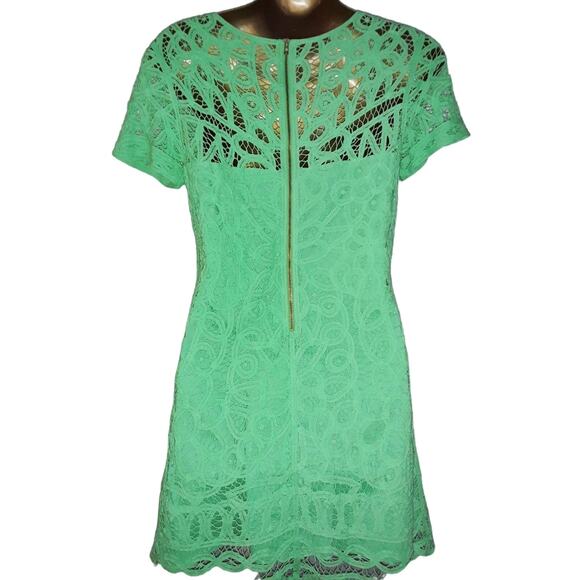 Lilly Pulitzer Sz S MARIA KATE Bold, Bright Lime Green Lacy Dress - Picture 3 of 7